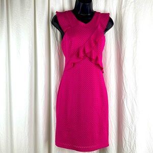 Women’s Guess Midi Dress Fuchsia Hot Pink size 4 EUC